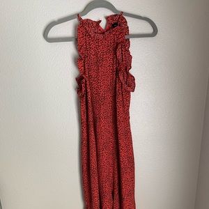 Red cheetah print dress